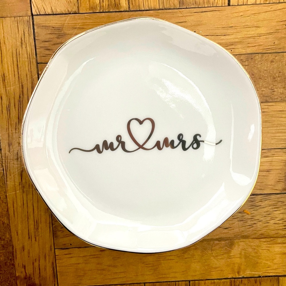Mr and Mrs Ceramic Jewelry Tray